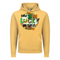 Vintage Mustard One lucky mama  St. Patricks Day Vintage Hoodie - Neo Western