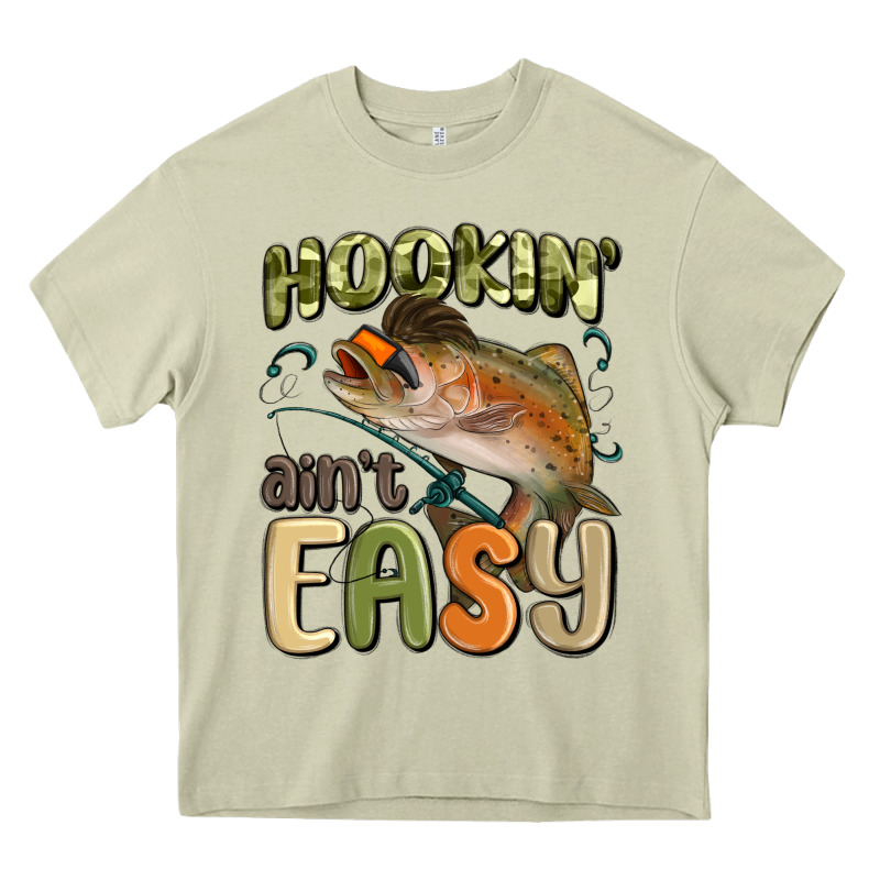 Hookin' Ain't Easy Heavy Core Tee by MaliasSmallBusiness | Teevron