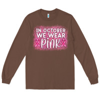 Chestnut in october we wear pink leopard glitter Long Sleeve Tee - AdoDesignShop