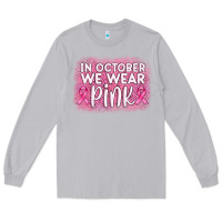 Moon Dust in october we wear pink leopard glitter Long Sleeve Tee - AdoDesignShop