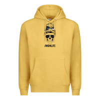 Antique Gold Black Glitter Cowhide Patterned Mom Skull Premium Hoodie - Bettercallsaul