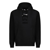 Black Black Glitter Cowhide Patterned Mom Skull Premium Hoodie - Bettercallsaul