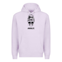 Black Glitter Cowhide Patterned Mom Skull Premium Hoodie | Teevron