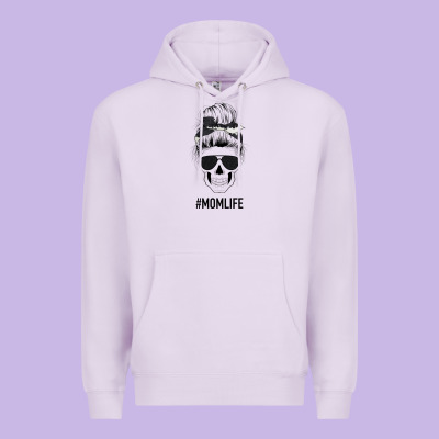 Black Glitter Cowhide Patterned Mom Skull Premium Hoodie Designed By Bettercallsaul