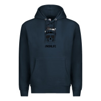 Navy Black Glitter Cowhide Patterned Mom Skull Premium Hoodie - Bettercallsaul
