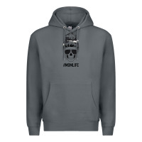 Rock Black Glitter Cowhide Patterned Mom Skull Premium Hoodie - Bettercallsaul