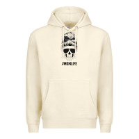 Sandshell Black Glitter Cowhide Patterned Mom Skull Premium Hoodie - Bettercallsaul