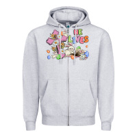 Heather Grey he lives with bunnys and eggs Zipper Hoodie - MaliasSmallBusiness