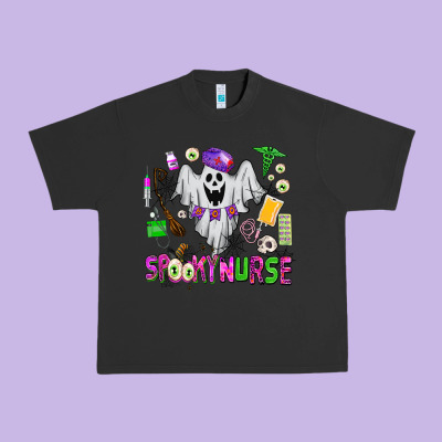 Spooky Nurse Urban Heavy Tee Designed By Adodesignshop
