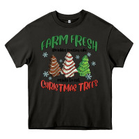 Asphalt farm fresh christmas trees Heavy Core Tee - MaliasSmallBusiness