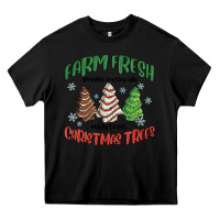 Black farm fresh christmas trees Heavy Core Tee - MaliasSmallBusiness