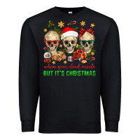 Black When Your Dead Inside But It's Christmas Premium Sweatshirt - BundleAndBundleShop