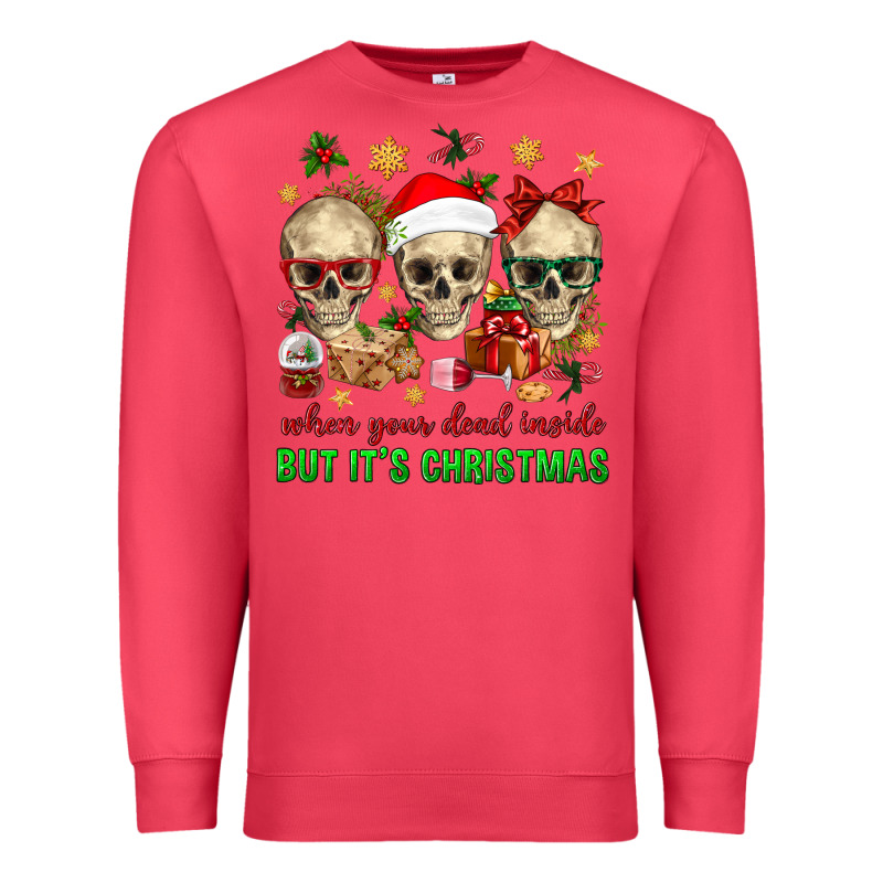 When Your Dead Inside But It's Christmas Premium Sweatshirt by BundleAndBundleShop | Teevron
