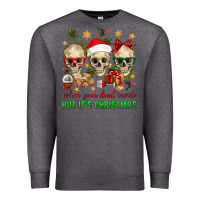 Charcoal Heather When Your Dead Inside But It's Christmas Premium Sweatshirt - BundleAndBundleShop