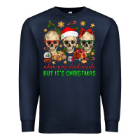 Navy When Your Dead Inside But It's Christmas Premium Sweatshirt - BundleAndBundleShop