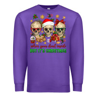 Purple When Your Dead Inside But It's Christmas Premium Sweatshirt - BundleAndBundleShop