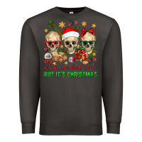 Smoke When Your Dead Inside But It's Christmas Premium Sweatshirt - BundleAndBundleShop
