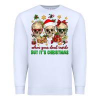 White When Your Dead Inside But It's Christmas Premium Sweatshirt - BundleAndBundleShop