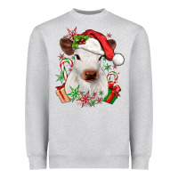 Heather Grey christmas heifer Heavyweight Sweatshirt - JahusDesignShop