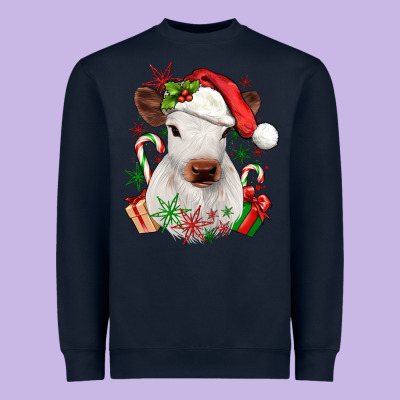 Christmas Heifer Heavyweight Sweatshirt Designed By Jahusdesignshop