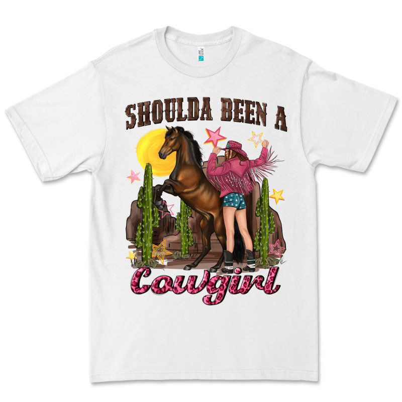 Shoulda Been A Cowgirl Bucking Horse Premium Tee by texasbilliewilder | Teevron