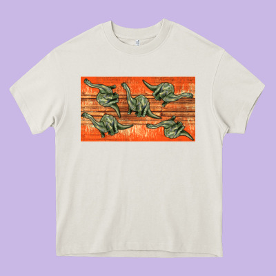 Dinosaur Brontosaurus Sippy Cup Heavy Core Tee Designed By Artiststas