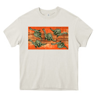 Cream dinosaur brontosaurus sippy cup Heavy Core Tee - Artiststas