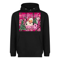 Black pink christmas vibes Heavyweight Hoodie - MaliasSmallBusiness