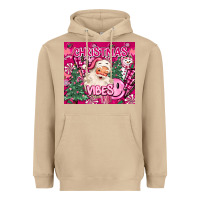 Mushroom pink christmas vibes Heavyweight Hoodie - MaliasSmallBusiness