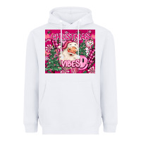 White pink christmas vibes Heavyweight Hoodie - MaliasSmallBusiness