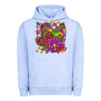 Pigment Grape Ice Mardi Gras hearts Urban Hoodie - HowdyJamesFarm