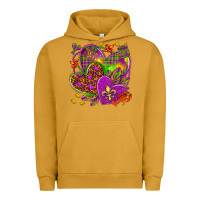 Pigment Peanut Butter Mardi Gras hearts Urban Hoodie - HowdyJamesFarm