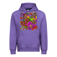 Tulip Mardi Gras hearts Urban Hoodie - HowdyJamesFarm