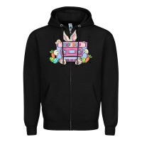 Black hip hop easter Zipper Hoodie - MaliasSmallBusiness