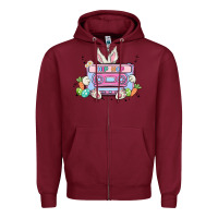 Burgundy hip hop easter Zipper Hoodie - MaliasSmallBusiness
