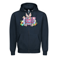 Navy hip hop easter Zipper Hoodie - MaliasSmallBusiness