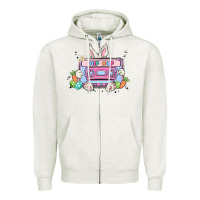 Oatmeal Heather hip hop easter Zipper Hoodie - MaliasSmallBusiness