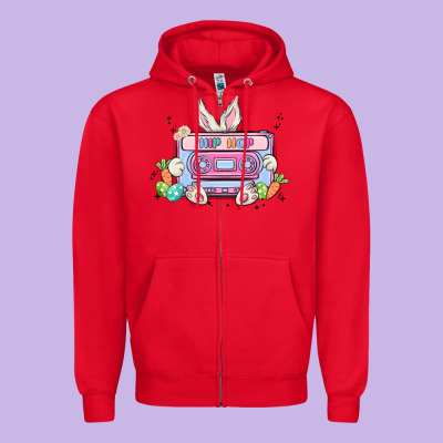 Hip Hop Easter Zipper Hoodie Designed By Maliassmallbusiness