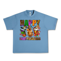 Pebble Blue happy hallothanksmas Urban Heavy Tee - AdoDesignShop