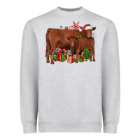 Heather Grey Christmas Gelbvieh Heavyweight Sweatshirt - JahusDesignShop