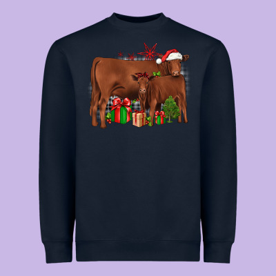 Christmas Gelbvieh Heavyweight Sweatshirt Designed By Jahusdesignshop