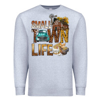Heather Grey Small Town Life Premium Sweatshirt - BundleAndBundleShop