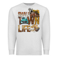 Oatmeal Heather Small Town Life Premium Sweatshirt - BundleAndBundleShop