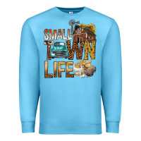 Ocean Blue Small Town Life Premium Sweatshirt - BundleAndBundleShop
