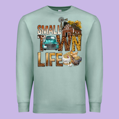 Small Town Life Premium Sweatshirt Designed By Bundleandbundleshop
