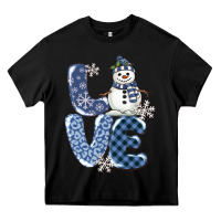 Black love snowman Heavy Core Tee - MaliasSmallBusiness