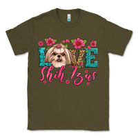 Army Green love shih tzus Classic Tee - Artiststas