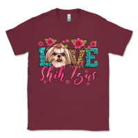 Burgundy love shih tzus Classic Tee - Artiststas