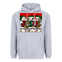 Heather Grey jesus the reason for the season Heavyweight Hoodie - MaliasSmallBusiness