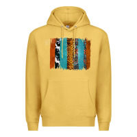 Antique Gold Western Leopard Glitter Aztec Cowhide Pattern Brushstroke Premium Hoodie - Bettercallsaul